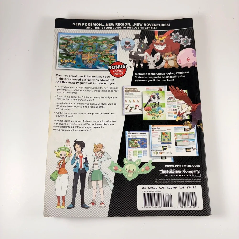 Pokemon Black and White Version Official Strategy Guide Volume 1 2011 NO Poster